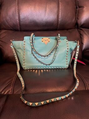 Valentino Garavani rockstud studded leather small tote shoulder bag NEW